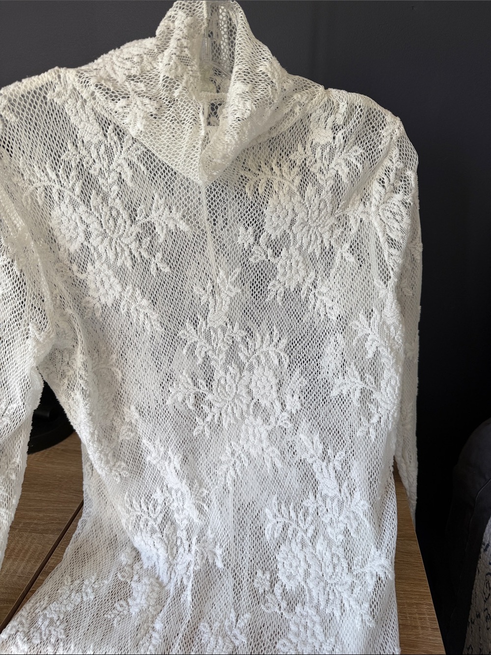 Free People Cream Crochet Lace Top Like New